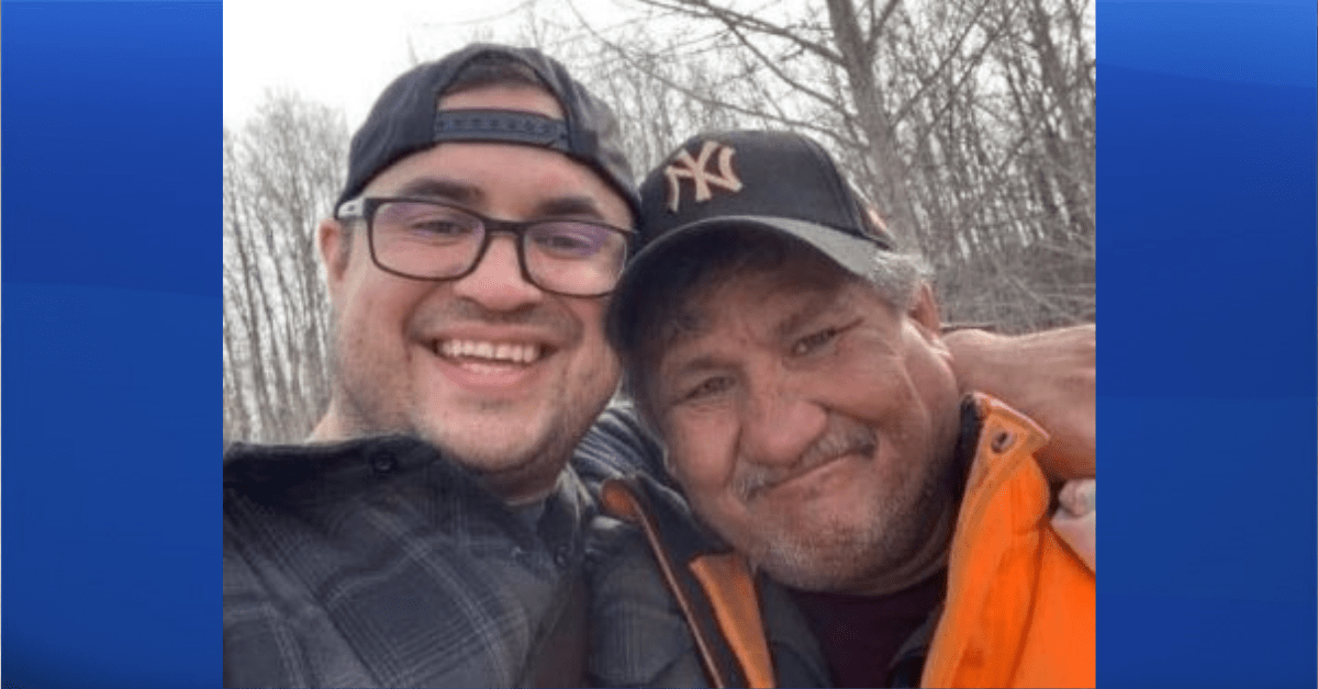 Jake (Jacob) Sansom (left) and his uncle Morris (Maurice) Cardinal are shown in a handout photo from the Facebook page "Justice for Jake and Morris."