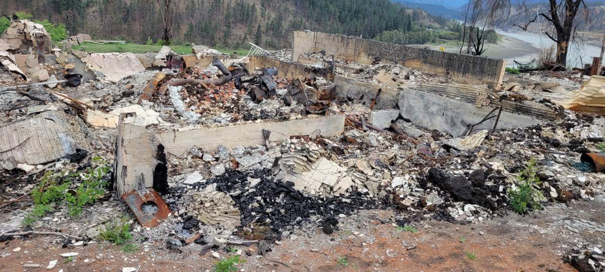 Denise O'Connor said in the 10 months since she took this photo of her fire-razed Lytton home, the only thing that has changed is "the weeds are bigger.".