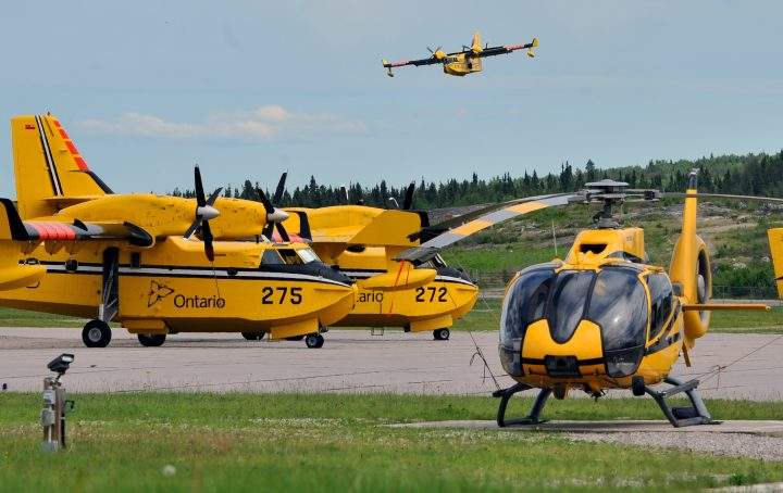 Ontario water bombers are seen in this file photo.