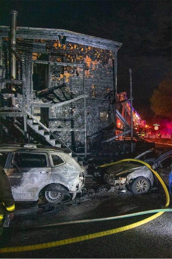 A fire caused extensive damage to a home in the east part of Saint John, as well as several cars nearby.