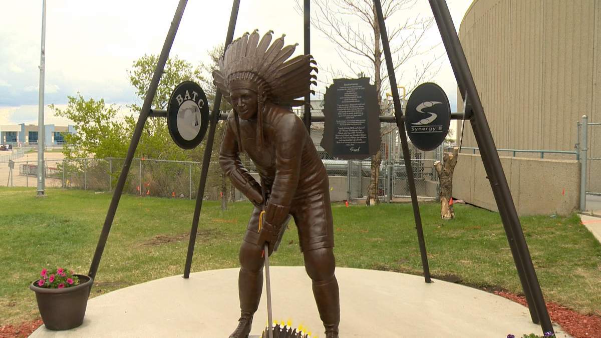 Fred Sasakamoose statue