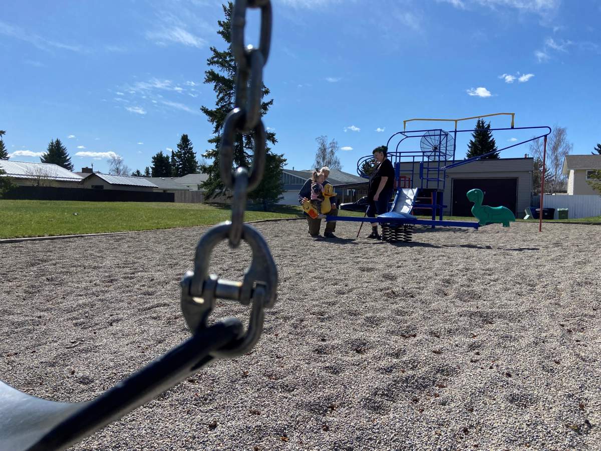 The Wilhelm family at the park.