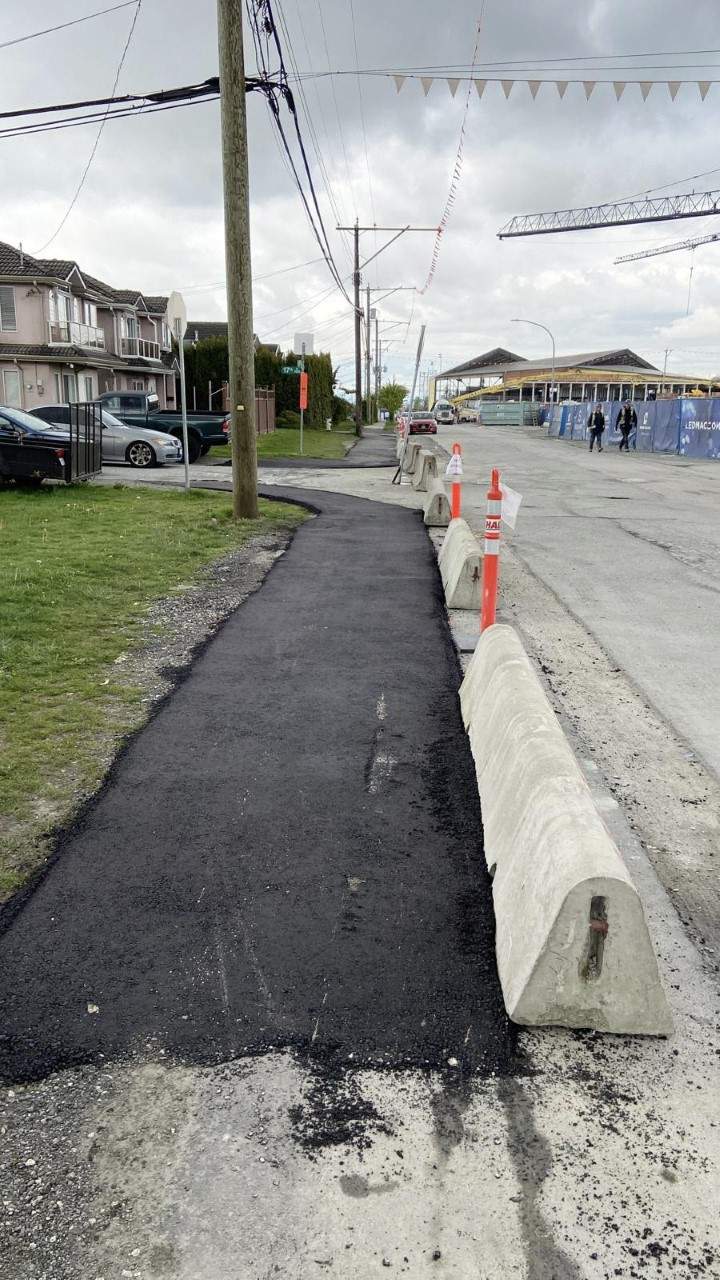 Burnaby temporary sidewalk