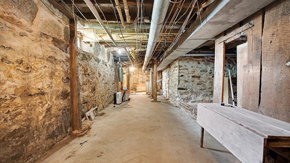 The basement.