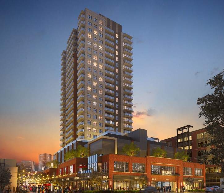 An artist's conception of what a tower at 350 Doyle Avenue could look like.