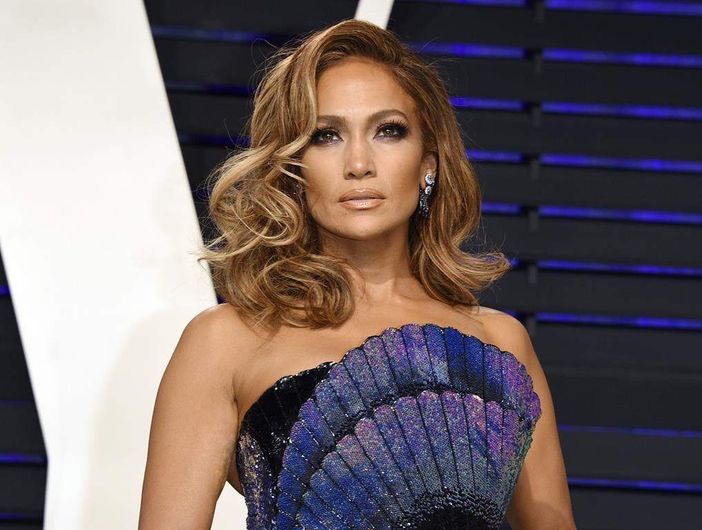 Jennifer Lopez arrives at the Vanity Fair Oscar Party on Feb. 24, 2019, in Beverly Hills, Calif.