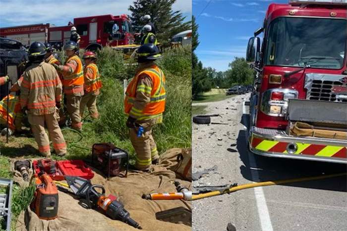 2 vehicle crash on Littlewood Drive sends 2 to hospital with serious injuries: Middlesex OPP - image