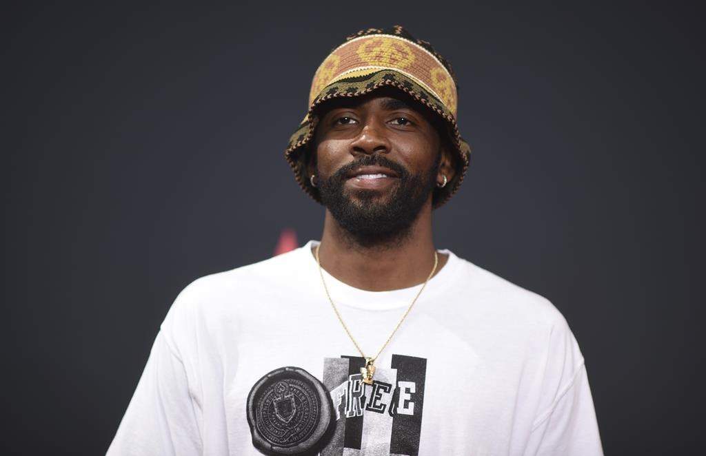 Kyrie Irving arrives at the BET Awards on Sunday, June 26, 2022, at the Microsoft Theater in Los Angeles. 