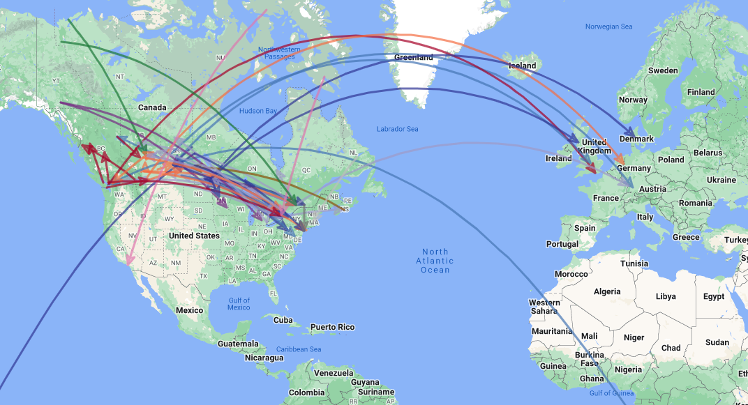 The Sixties Scoop Network’s open-source map tracking the diaspora of adopted Indigenous children.