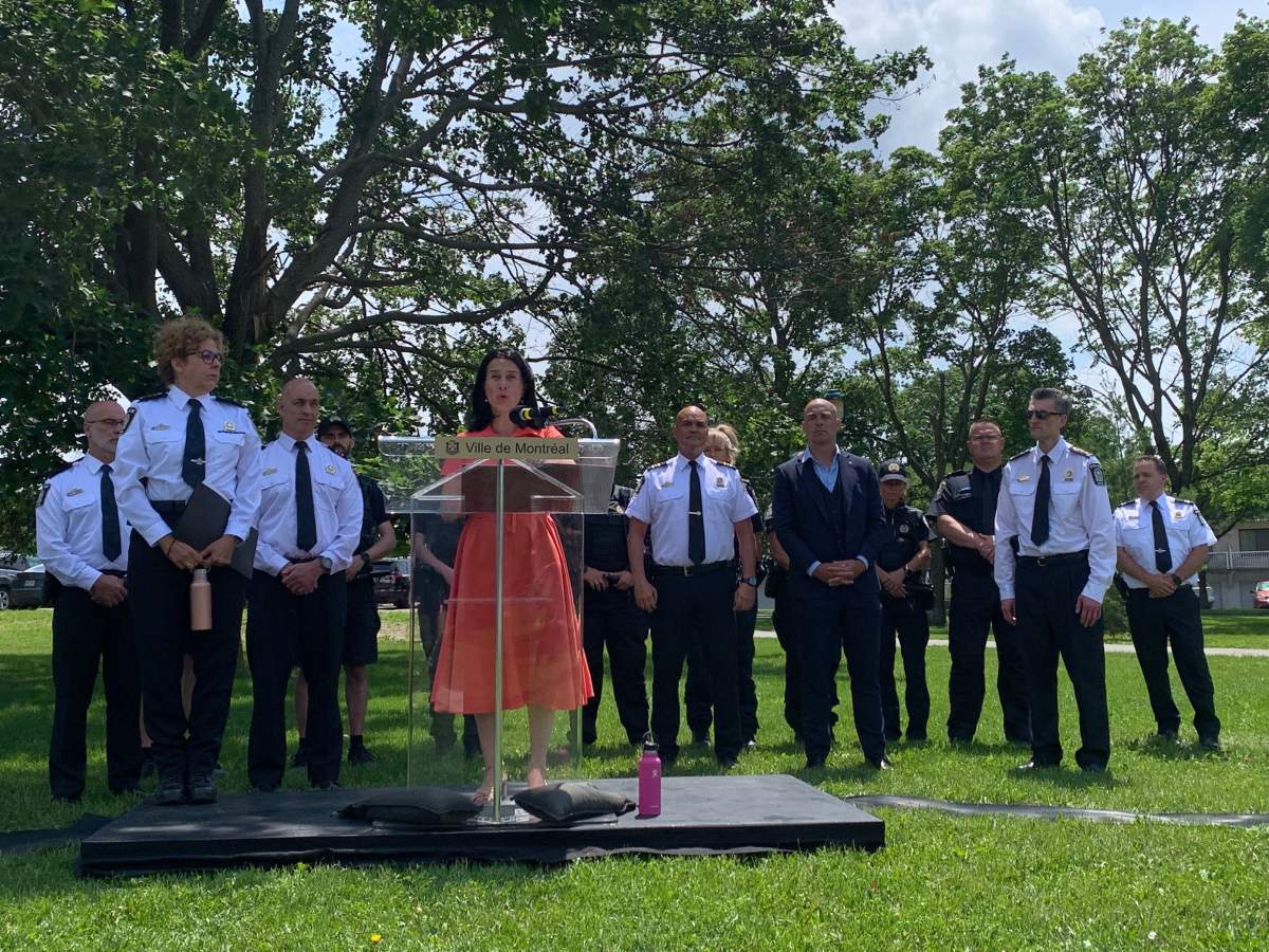 Montreal Police hold a press conference to announce a second arrest has been made in the shooting death of 15-year-old Meriem Boundaoui. June 29, 2022.