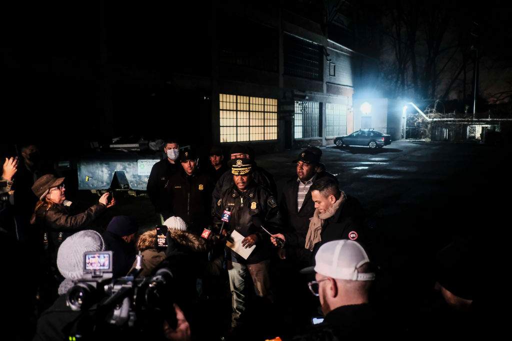 Detroit Chief of Police James White briefs members of the press in 2021. 