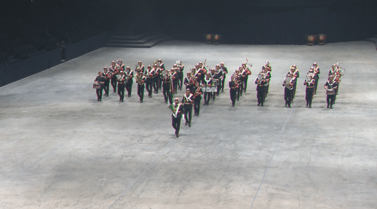 Members of the Jordanian Armed Forces Band perform at the Scotiabank Centre ahead of the Royal Nova Scotia International Tattoo on Wednesday, June 22, 2022.