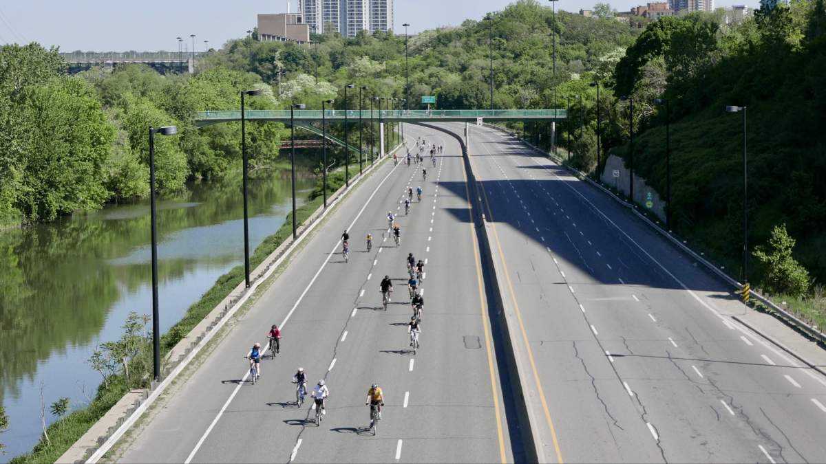 Cyclists taking part in the event.