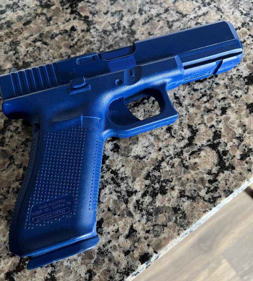 A photo of a replica 9mm firearm provided by the RCMP