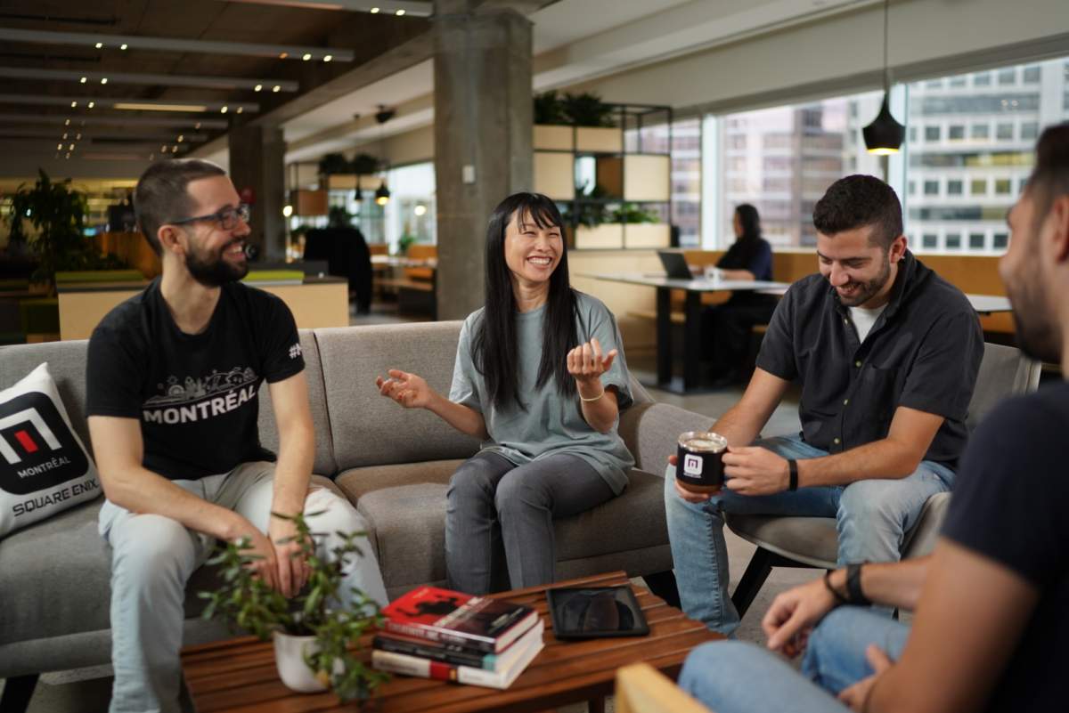 Square Enix Montreal employees at the office