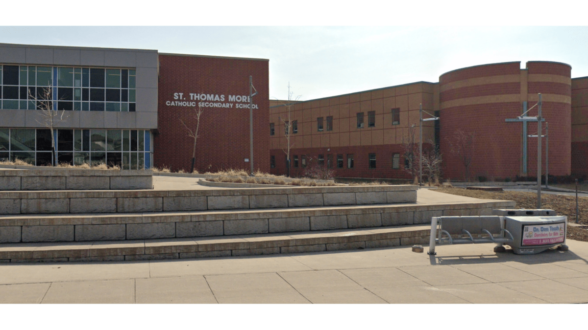 St. Thomas More Catholic Secondary School on Upper Paradise Road in Hamilton.