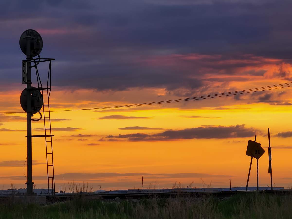 farm sunset