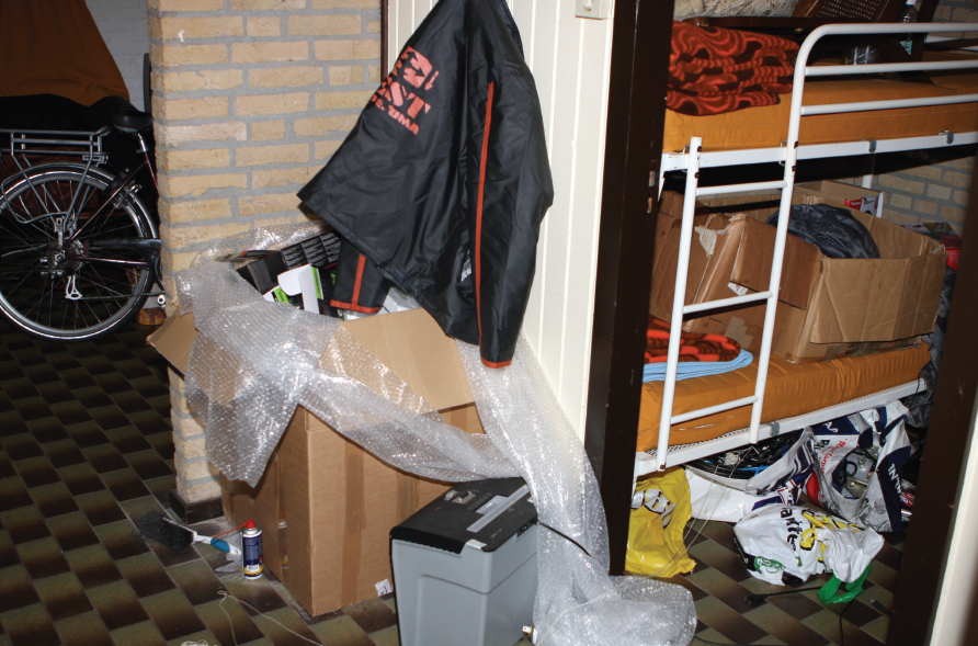 Bedrooms being used mostly for storage in the cabin where Aydin Coban was arrested.