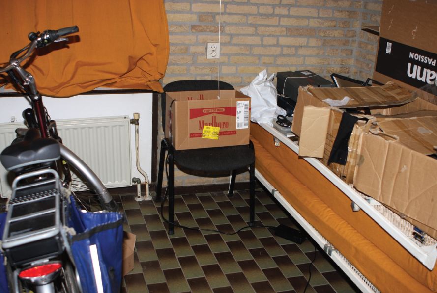 One of three bedrooms being used mostly for storage in the cabin where Aydin Coban was arrested.