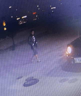 Male suspect spotted on camera.