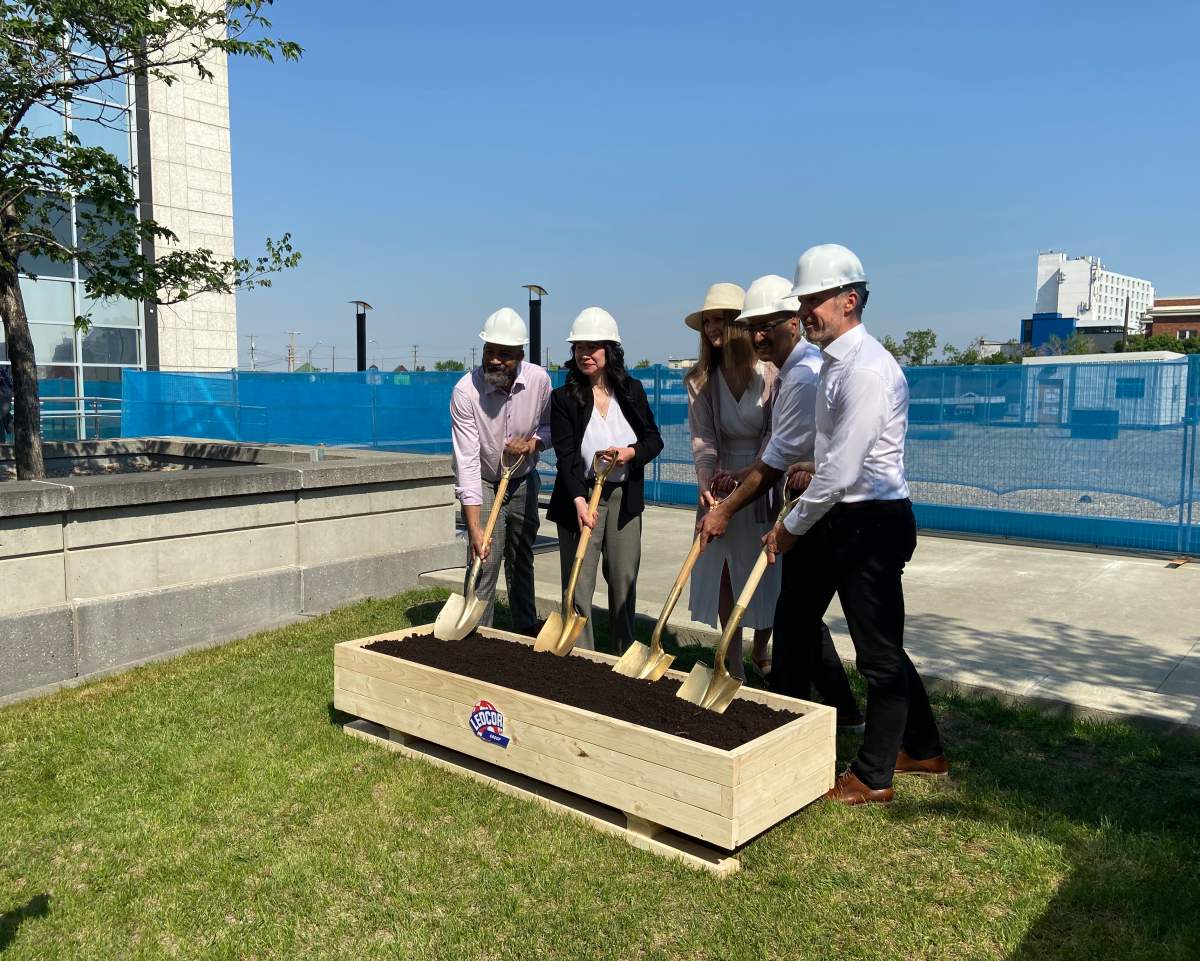 A groundbreaking ceremony was held in downtown Edmonton Thursday, June 16, 2022 on the next stage of the Station Lands development.