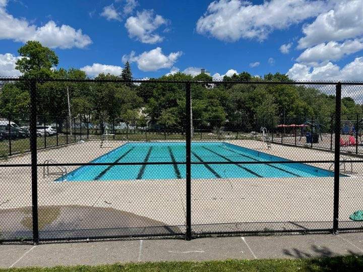 Outdoor swimming pool at Toronto's Amos Waites Park in Etobicoke on June 10, 2022.