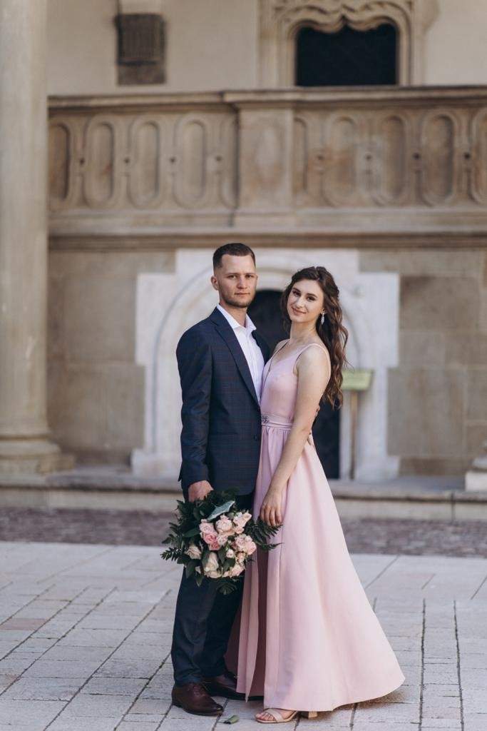 Ivan and Violetta Mikho in an engagement photo.