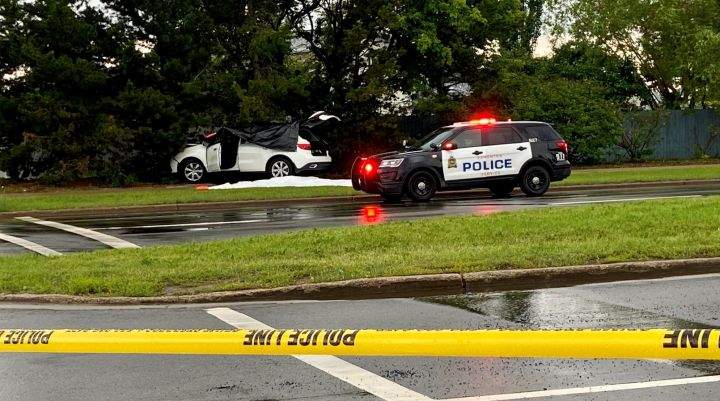 An intersection in northeast Edmonton was taped off on Monday night as police said they were investigating a weapons complaint in the area of 137 Avenue and 36 Street.