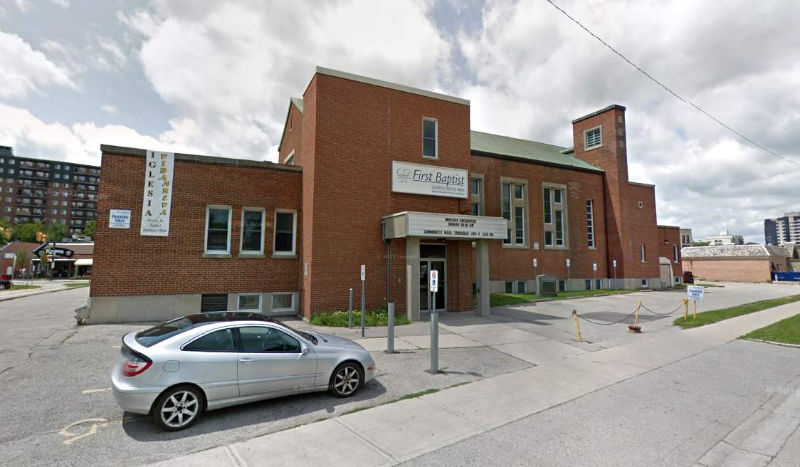 First Baptist Church on Richmond Street where Ark Aid Street Mission has been providing its services while renovations take place at its Old East Village building.
