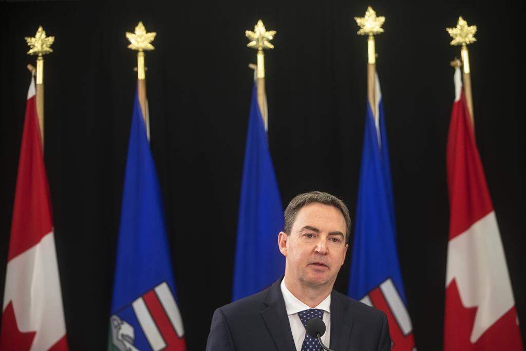 Jason Copping gives an update in Edmonton, Tuesday, Sept. 21, 2021.