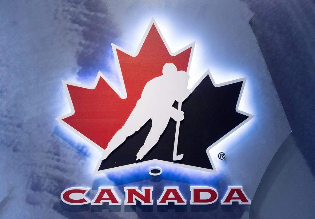A Hockey Canada logo is seen at an event in Toronto on Wednesday Nov. 1, 2017.