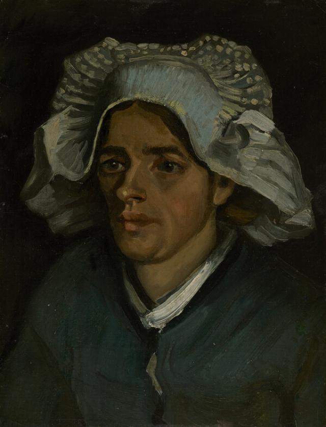 "Head of a Peasant Woman" by Vincent Van Gogh.
