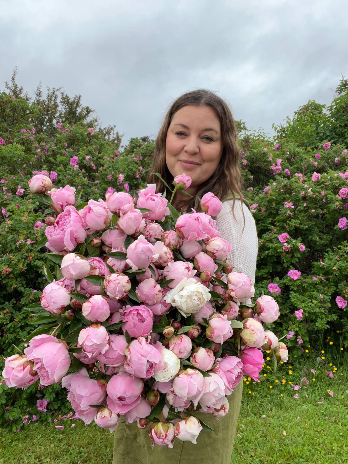 Sarah Macalpine, co-owner of Two Birds One Stone Farm in Hill’s Harbour, N.S.