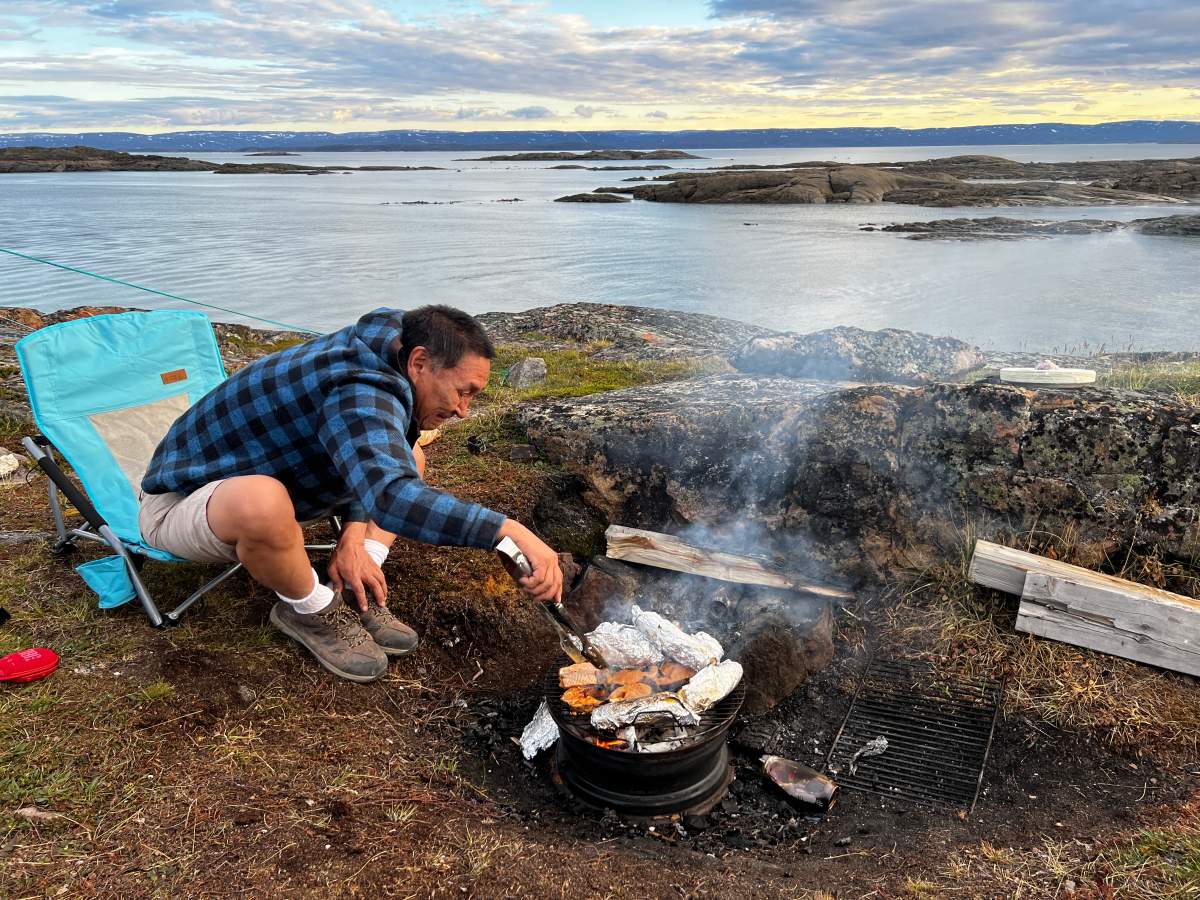 Grilling arctic char
