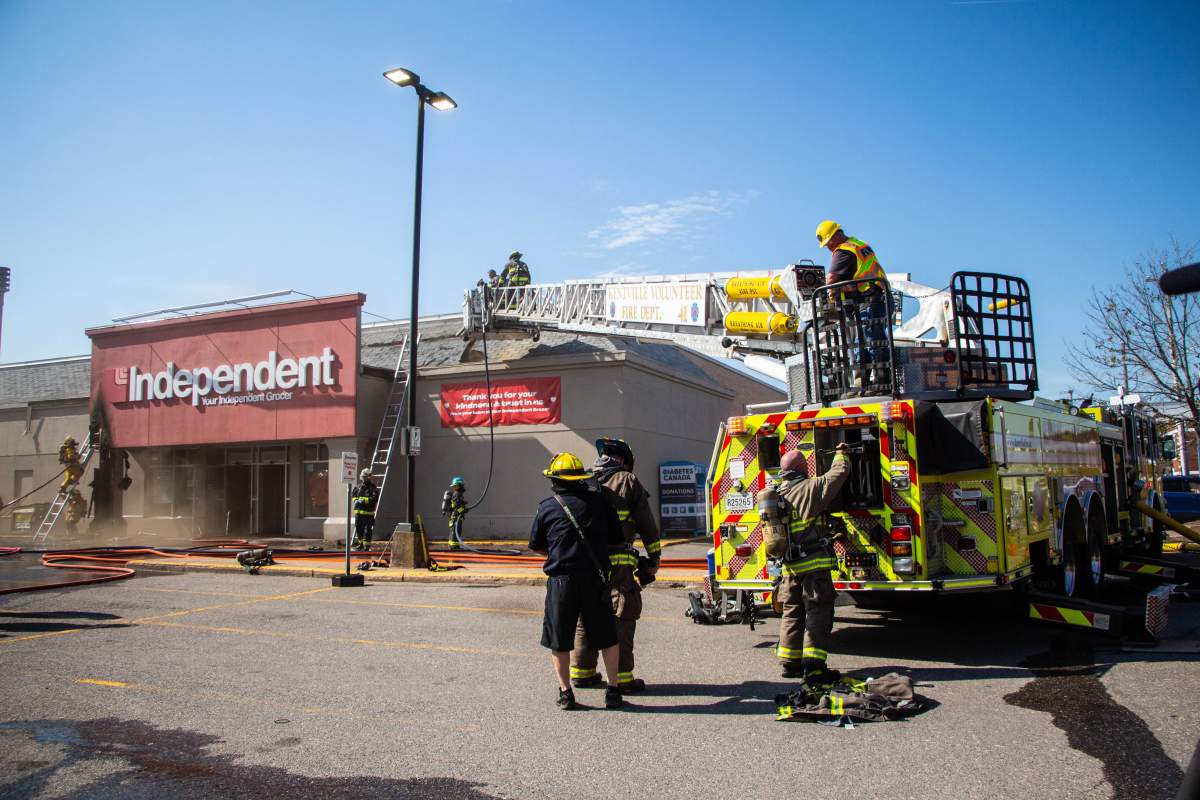 The front attic of the store was heavily damaged by the fire.