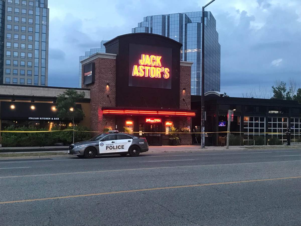 Police said two people were in custody and another male suspect was still outstanding.
