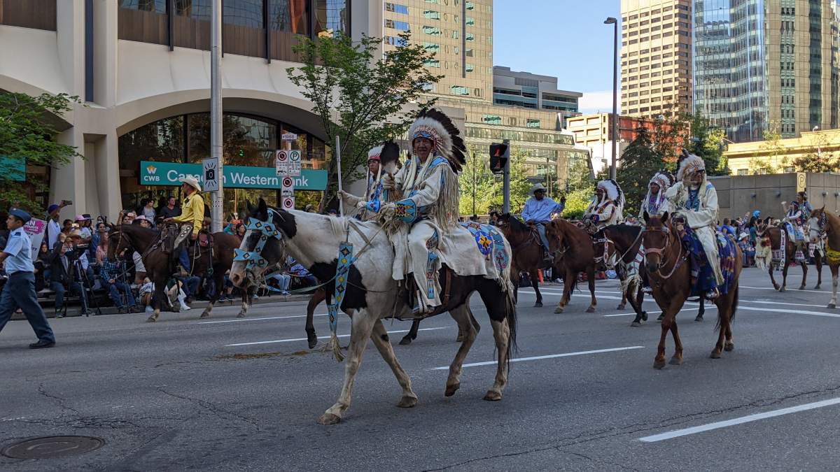 A parade entry at the Calgary Stampede Parade on July 8, 2022.