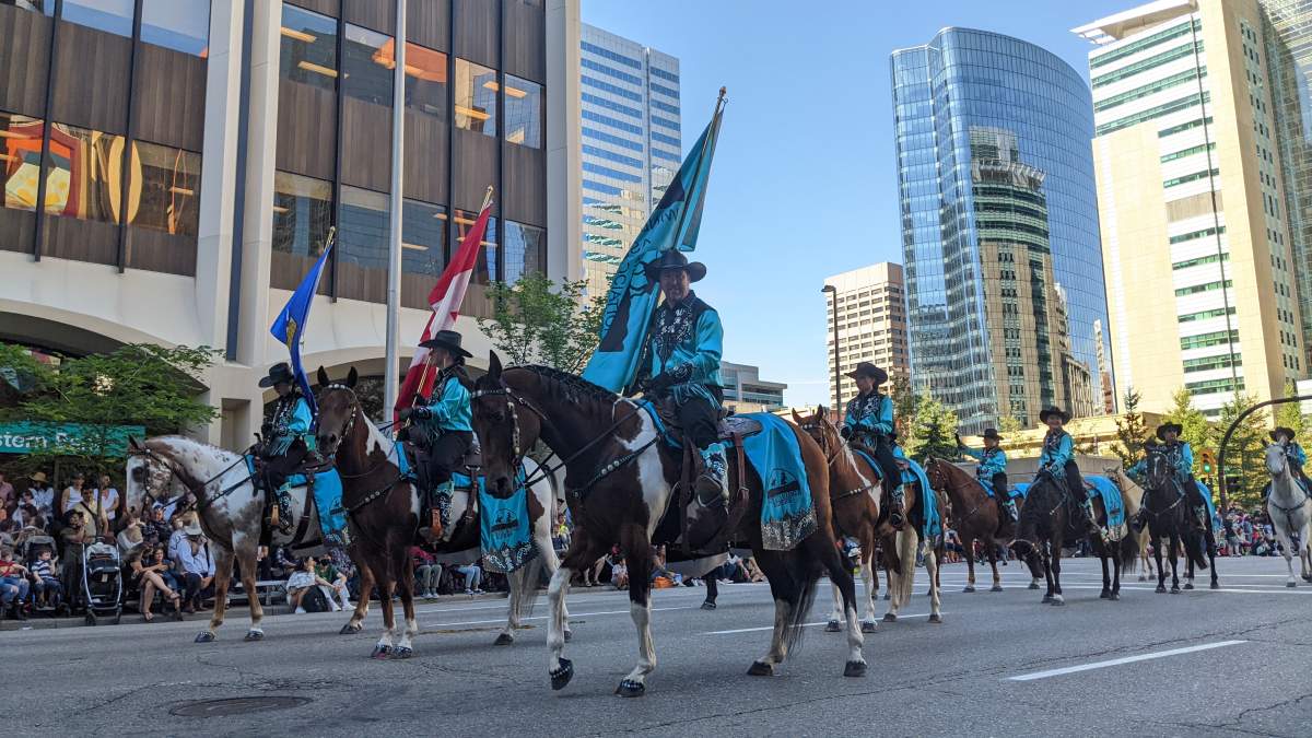 A parade entry at the Calgary Stampede Parade on July 8, 2022.