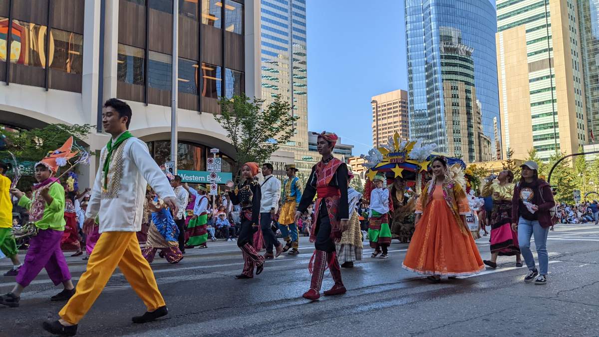 A parade entry at the Calgary Stampede Parade on July 8, 2022.