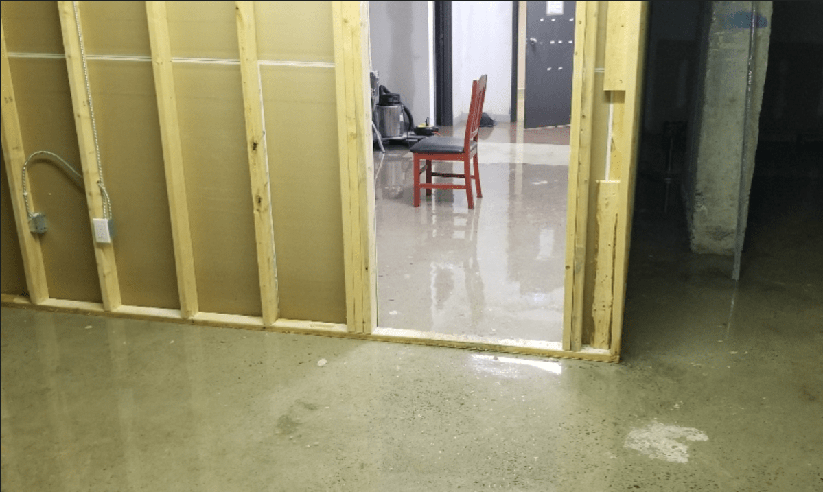 Flooding after a break in at the Mingle by Mr. and Mrs. Bao location on 551 Richmond St. location on the morning of July 4, 2022