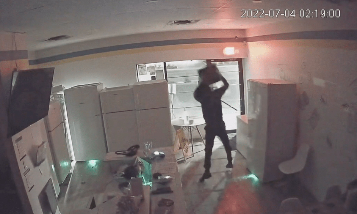 Video surveillance of the break in at Mr. and Mrs. Bao on 276 Wharncliffe Rd N location in London on the morning of July 4, 2022. 