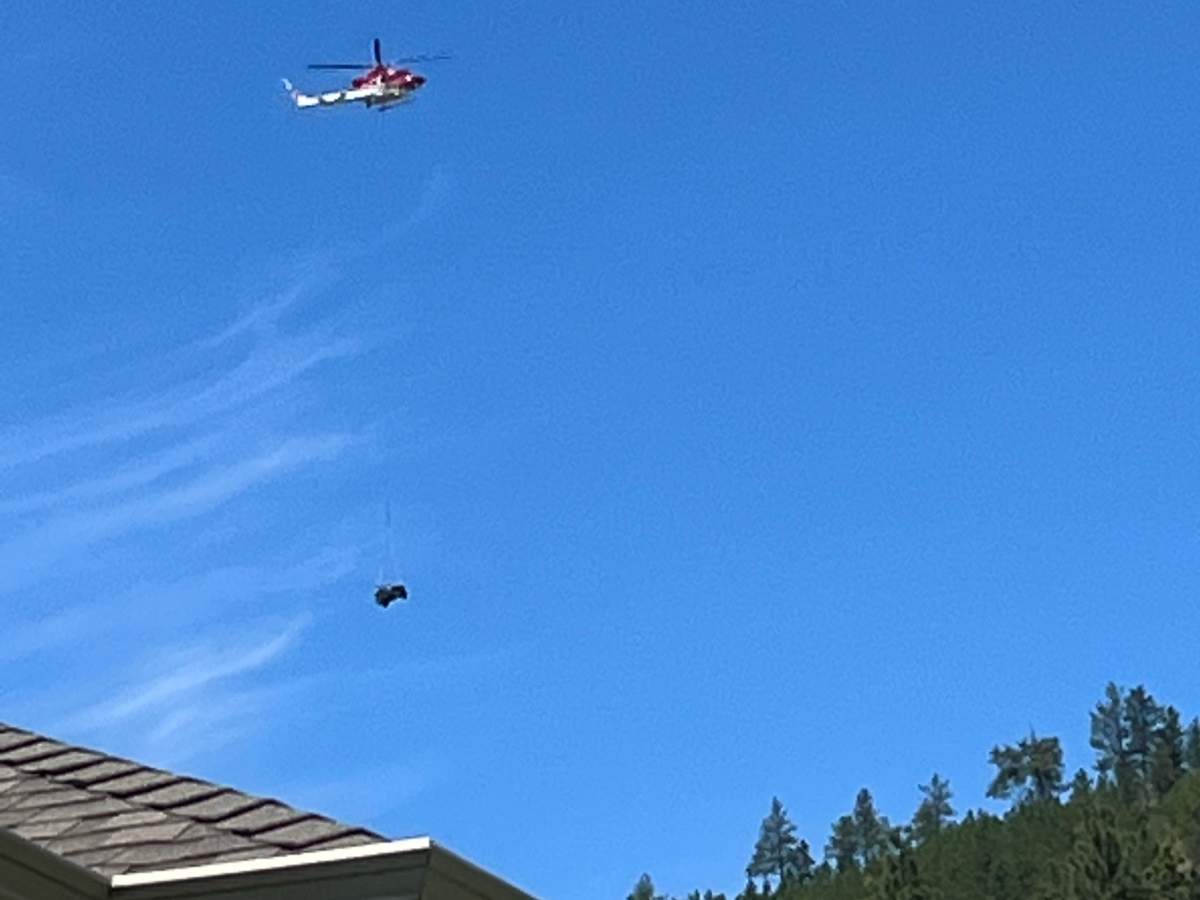 Central Okanagan Search and Rescue says it was called out to Spion Kop shortly before 5 a.m., for a UTV accident involving two people. A helicopter was used to recover the UTV.