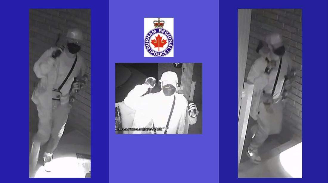 Police are seeking to identify a suspect wanted in connection with an arson and mischief investigation in Whitby.