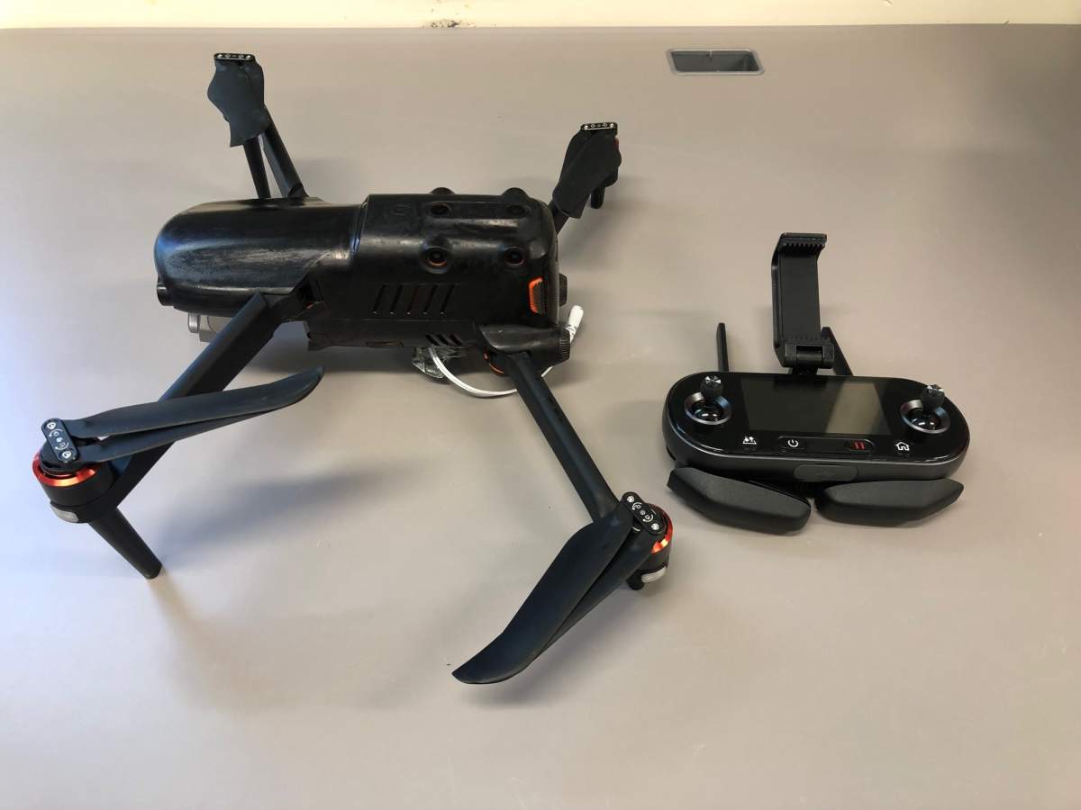 A drone seized by Manitoba RCMP.