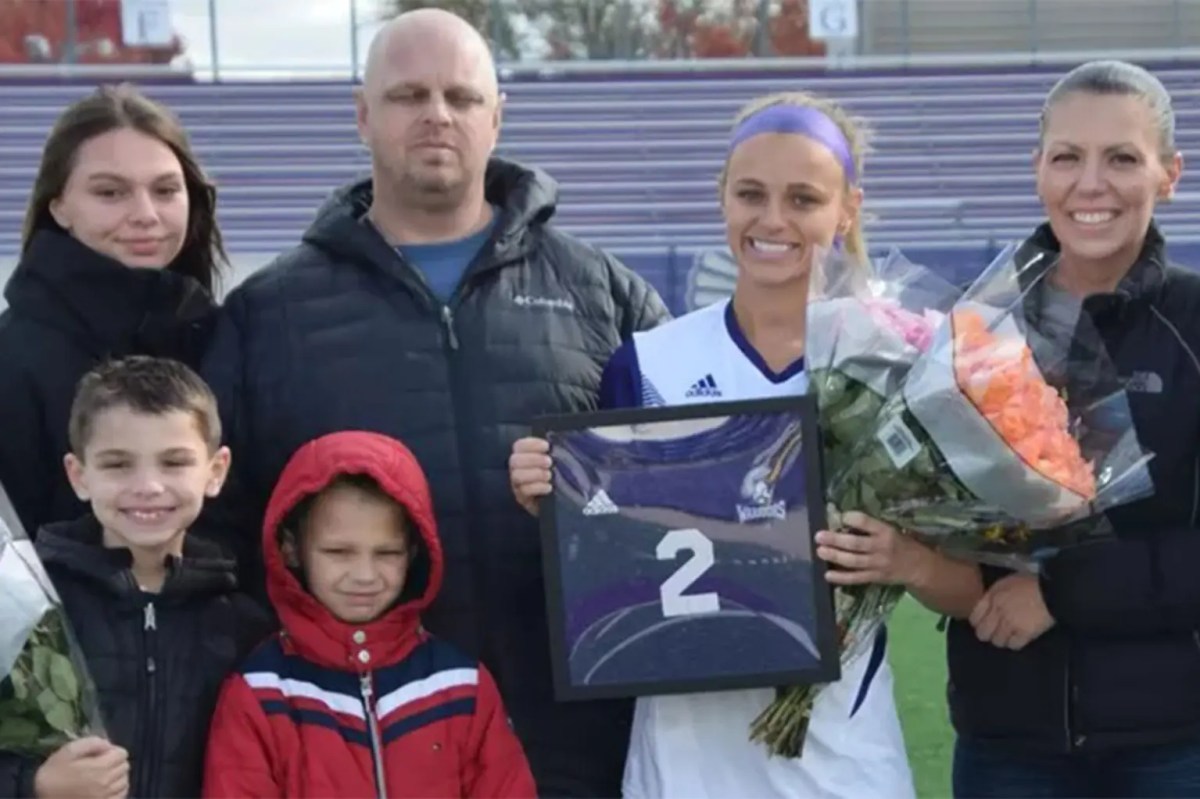 Cooper Roberts and his family at a sporting event.