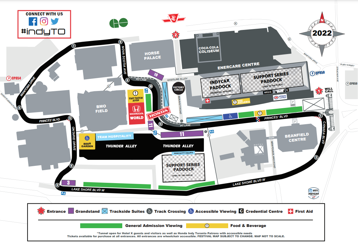 Honda Indy event map.