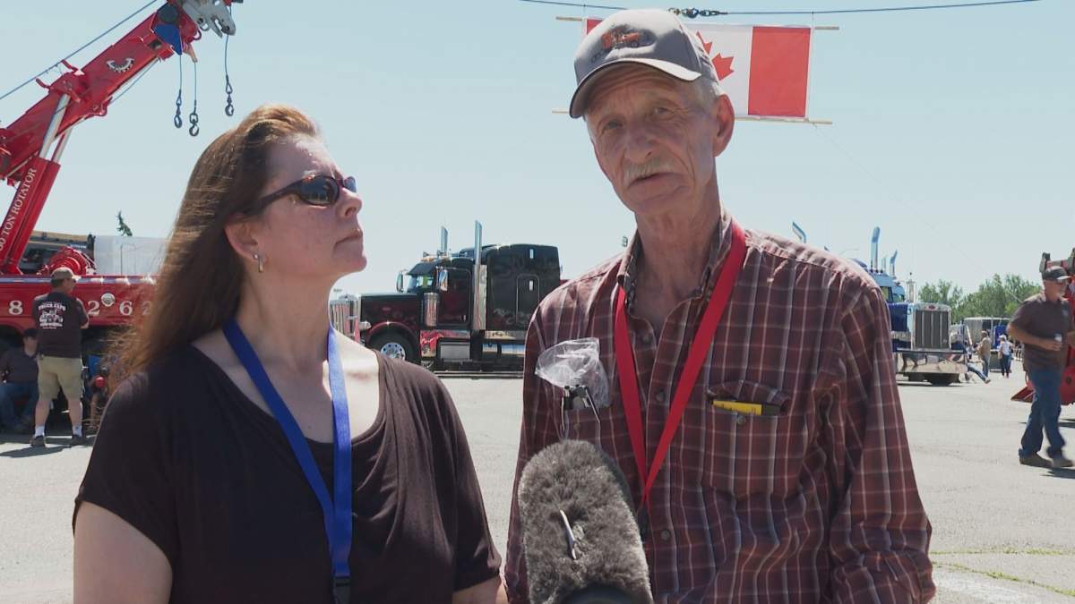 Lane Jacobson (right) and his wife Kani Jacobson (left) were happy to see the community come out and learn about the industry.