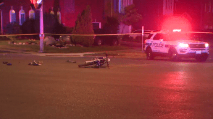 The scene of the collision at Terry Fox Way and Winterton Way.