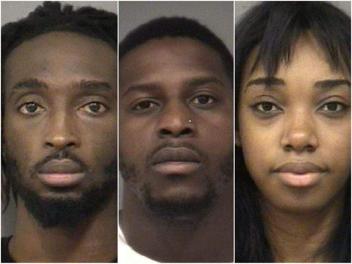 Left to right: Jean-Daniel Corneille, West Menther Michel and Jeandeline Esperance.