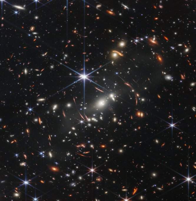 The first in-colour photo taken by the James Webb Space Telescope has been revealed.